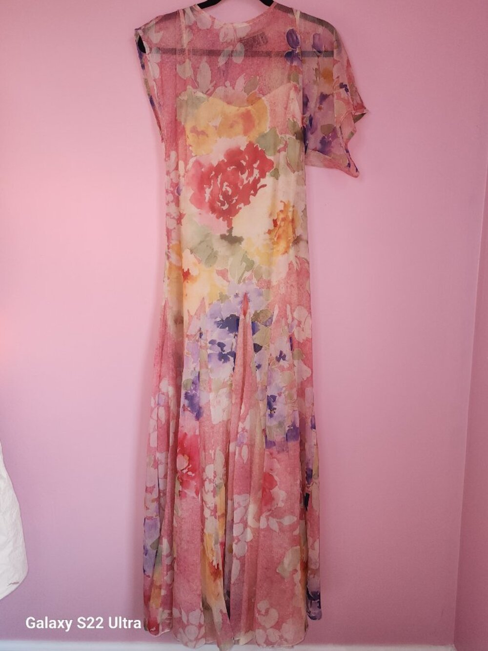 ASOS Asymetrical Sleeve Maxidress with Colorful Abstract Pattern